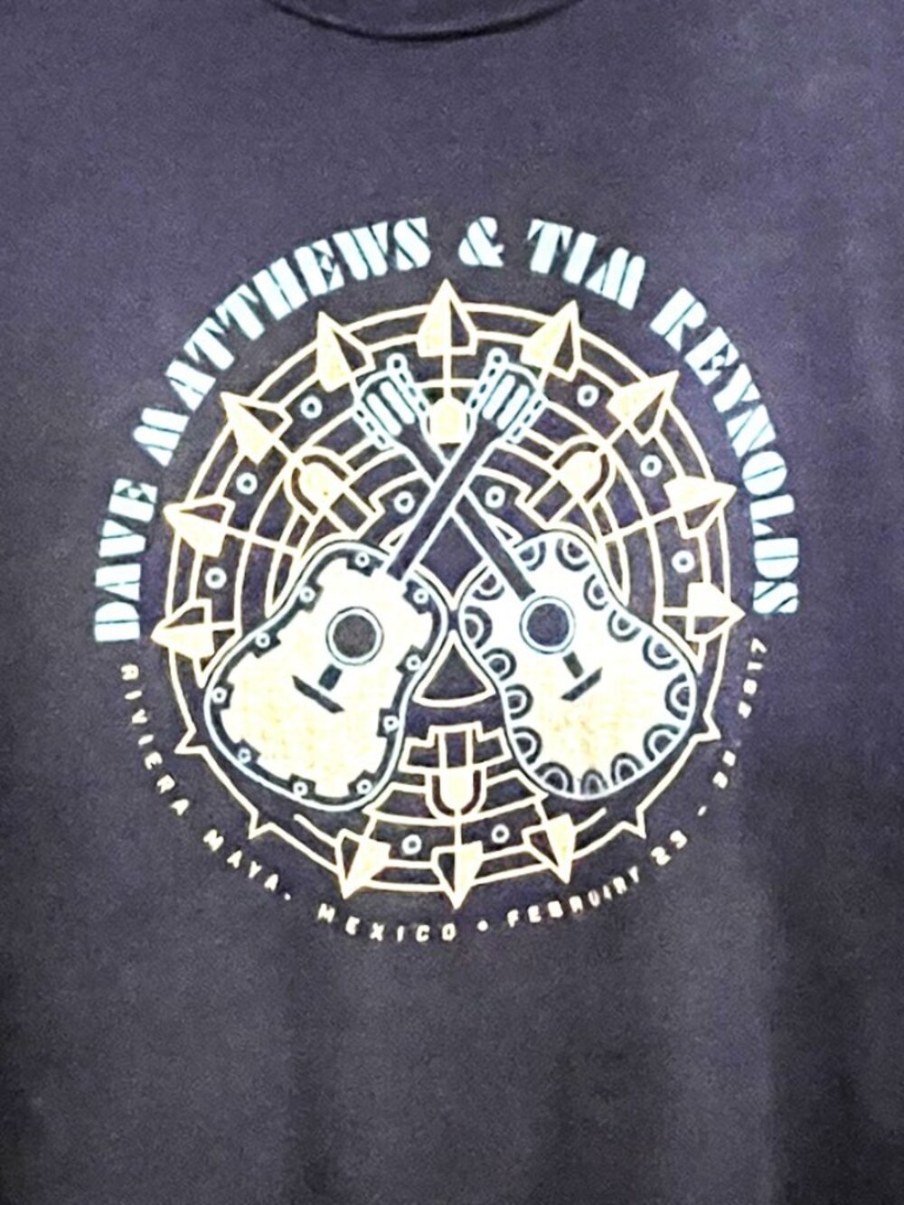 Dave Matthews & Tim Reynolds Riviera Maya 2017 T Shirt Size Men's L (Pre-Owned)